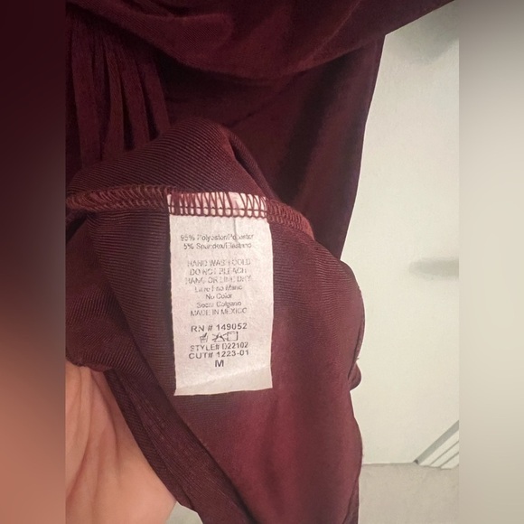 Fashion Nova Full Grown Knot Dress, size medium. Deep burgundy - Picture 5 of 5